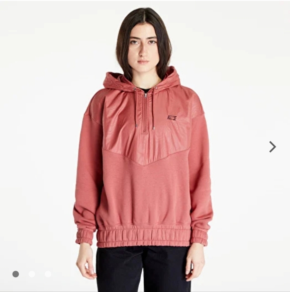 Nike Sportswear Icon Clash 1/4 Zip Fleece Hoodie Women's Large - Picture 1 of 8